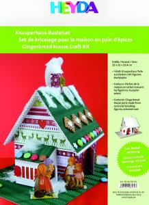 HEYDA Knusperhaus-Bastel-Set A4 weisser Karton farbige Figuren