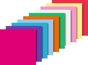 HEYDA 204875510 Faltblätter 10 x 10 cm weiss zitronengelb orange mittelrot rosa pink flieder hellblau himmelblau mittelgrün