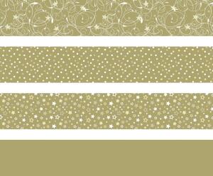 HEYDA 204875535 Faltstreifen-Set für Fröbelsterne 1 x 30 cm 15 x 45 cm Papier gold