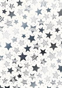 Transparentpapier Christmas Colour Sterne A4 silberfarben