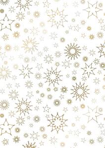 HEYDA Transparentpapier Stardust Rollen 50 x 70 cm weiss/goldfarben