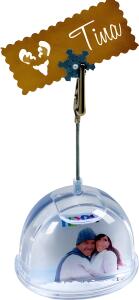 Schneekugel Karten Clip 8 x 135 cm Display ca. 17 x 31 x 37 cm Acryl