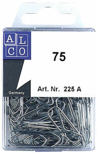 Alco Briefklammer Eisen verzinkt 32mm silber 75 Stück