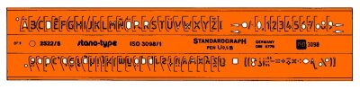 Schriftschablone 5mm Type 2522 STANDARDGRAPH 25225