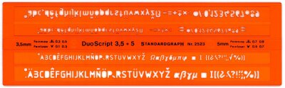 Standardgraph Schriftschablone DuoScript-Fineliner 1 Stück