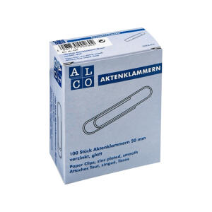Alco Briefklammer Eisen verzinkt 50mm 100 Stück