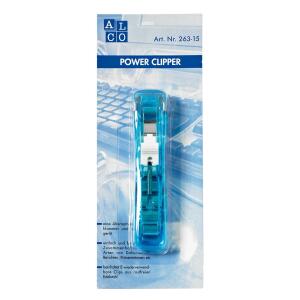 Alco Power Clipper Kunststoff 20 Blatt blau-transparent