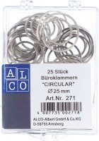Alco Briefklammer CIRCULAR Metall glanzvernickelt 25mm 25...