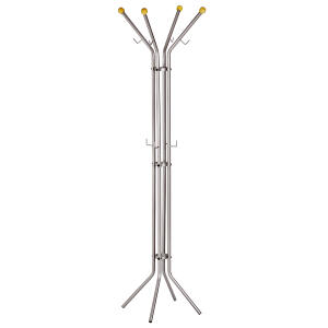 Alco Standgarderobe pulverbeschichtetes Metall 180 cm Ø 52 silber