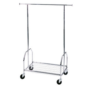 Alco Mobile Garderobe Metall 90x54x130-170cm silber
