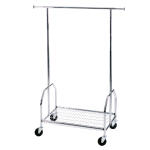 Alco Mobile Garderobe Metall 90x54x130-170cm silber