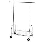 Alco Mobile Garderobe Metall 90x54x130-170cm silber