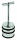Alco Türstopper Metall Ø 650 mm 18 cm hoch silber