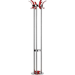 Alco Standgarderobe Metall 174 cm Ø 42,5 silber