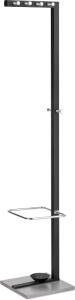 Alco Standgarderobe Metall lackiert 35x36x178 cm schwarz