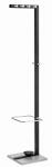 Alco Standgarderobe Metall lackiert 35x36x178 cm schwarz