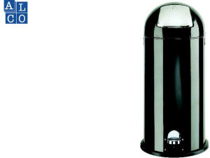 Alco Abfallsammler mit Push-Klappe Stahlblech 20l schwarz