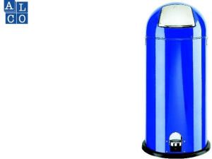 Alco Abfallsammler mit Push-Klappe Stahlblech 20l blau