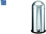 Alco Abfallsammler mit Push-Klappe Stahlblech 20l silber