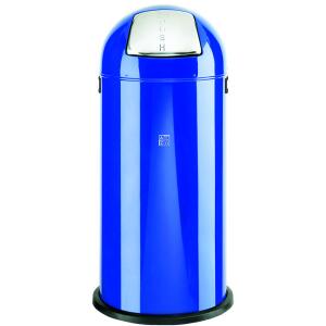Alco Abfallsammler mit Push-Klappe Stahlblech 52l blau