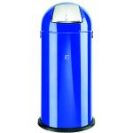 Alco Abfallsammler mit Push-Klappe Stahlblech 52l blau