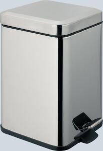 Alco Tretabfalleimer Metall verchromt 12l silber