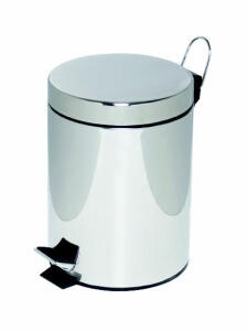 Alco Tretabfalleimer Stahl kunststoffbeschichtet 5l chrom