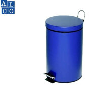 Alco Tretabfalleimer Stahl kunststoffbeschichtet 12l blau