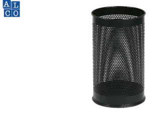 Alco Papier-Abfallsammler Metall gelocht 15l schwarz