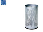 Alco Papier-Abfallsammler Metall gelocht 15l silber