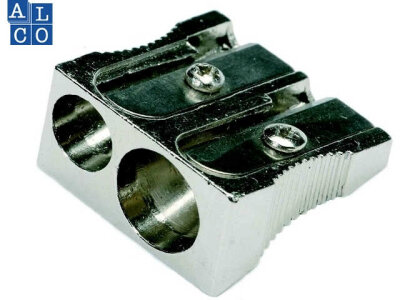 Alco Doppelbleistiftspitzer für 8 und 11mm Metall silber