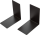 Alco Buchstütze Metall 85x140x140mm schwarz 2 Stück