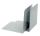 Alco Buchstütze Metall 125x140x140mm grau 2 Stück