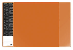 Veloflex Schreibunterlage VELOCOLOR orange mit seitlichen Taschen, 40x60 cm