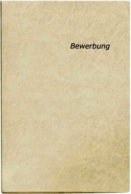 Veloflex Bewerbungsmappe, DIN A4, Karton, 2-teilig,Klemmsch.,silber Druck"Bewerbung" chamois