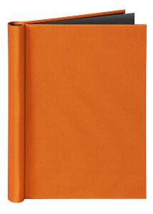 Veloflex Klemmbinder A4 VELOCOLOR orange mit schwarzem Innenspiegel