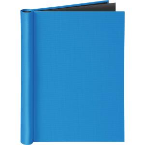 Veloflex Klemmbinder A4 VELOCOLOR blau mit schwarzem Innenspiegel
