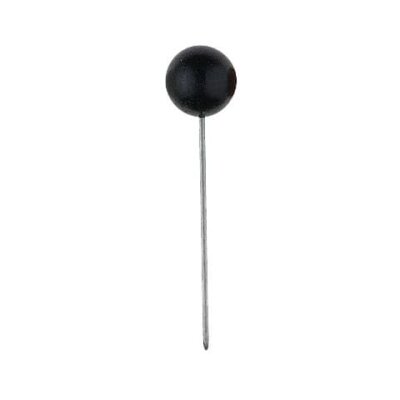 Alco Landkartennadel 16mm Ø5mm schwarz 100 Stück