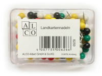 Alco Landkartennadel 16mm Ø5mm sortiert 60 Stück