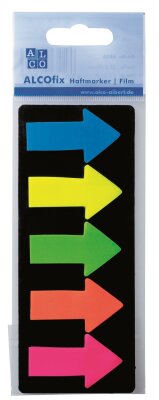 Alco Haftmarker ALCOfix Pfeil 45x25mm 5 Farben je 25 Stück