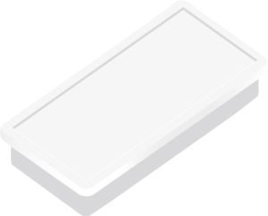 Alco Haftmagnet 23x50x8mm weiß 10 Stück