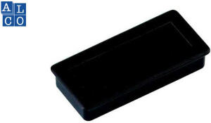 Alco Haftmagnet 23x50x8mm schwarz 10 Stück