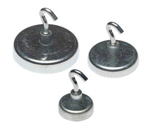 Alco Hakenmagnet Ø 25mm silber