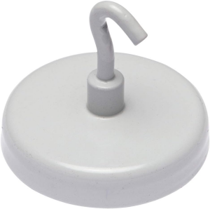 Alco Hakenmagnet Neodym Ø 15mm weiß