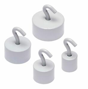 Alco Hakenmagnet Neodym Ø 20mm weiß