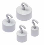 Alco Hakenmagnet Neodym Ø 20mm weiß