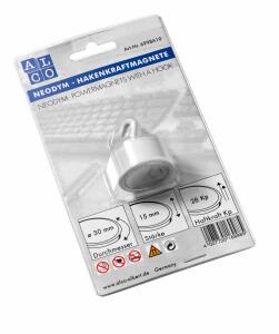 Alco Hakenmagnet Neodym Ø 30mm weiß