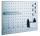 Alco Magnettafel gelocht Edelstahl 500x350mm silber inkl. Zubehör