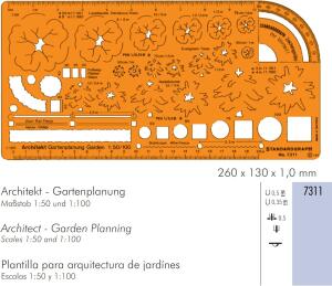 Standardgraph Schablone für  Architekt-Gartenplanung