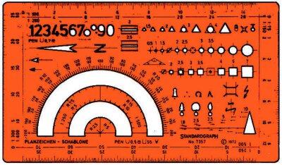 Standardgraph Katasterschablone Planzeichen I 1 Stück